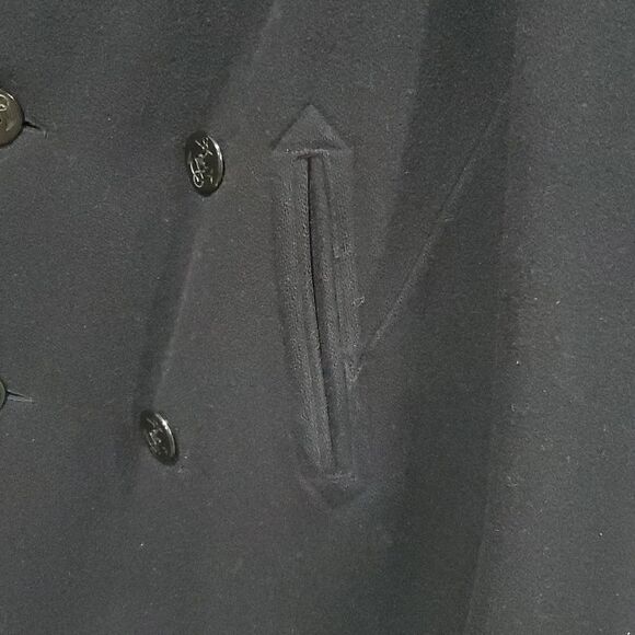 J. Crew Baywater Peacoat Wool Stadium Cloth in Black Size LT or Large Tall - Picture 8 of 16